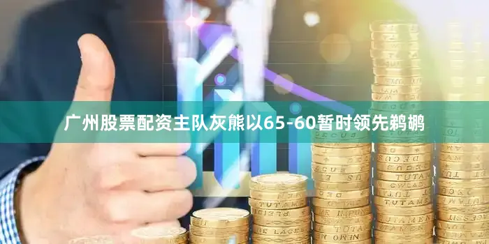 广州股票配资主队灰熊以65-60暂时领先鹈鹕
