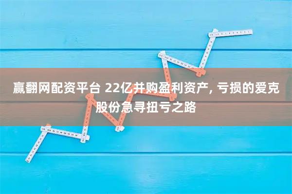 赢翻网配资平台 22亿并购盈利资产, 亏损的爱克股份急寻扭亏之路
